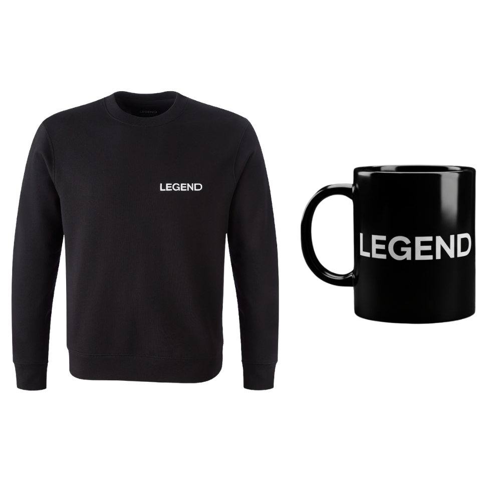 Sweat col rond et Mug LEGEND