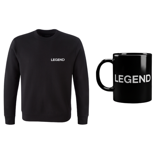 Sweat col rond et Mug LEGEND